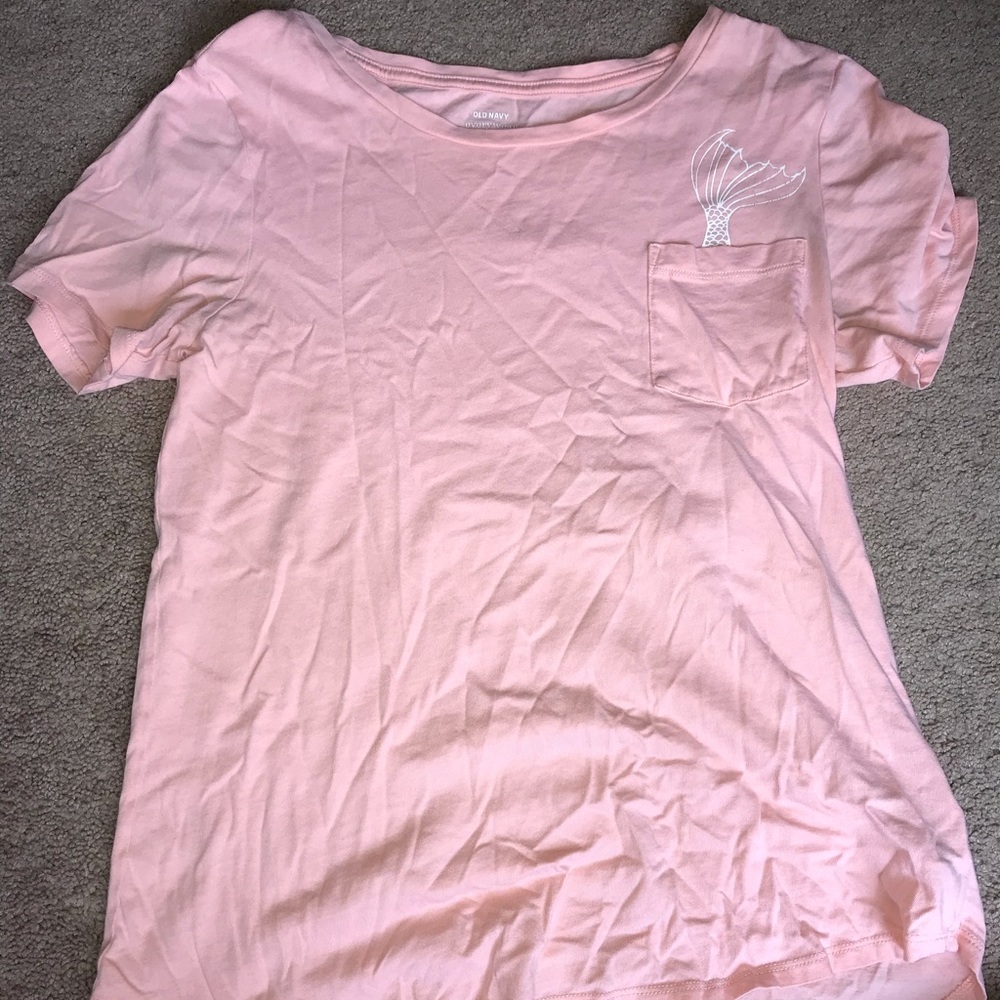 mermaid pink tee